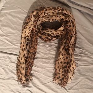 Lightweight glittery cheetah scarf
